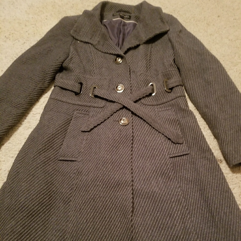 NWOT Gray pea coat (size 4)
